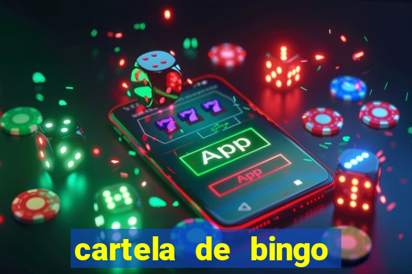 cartela de bingo pra imprimir